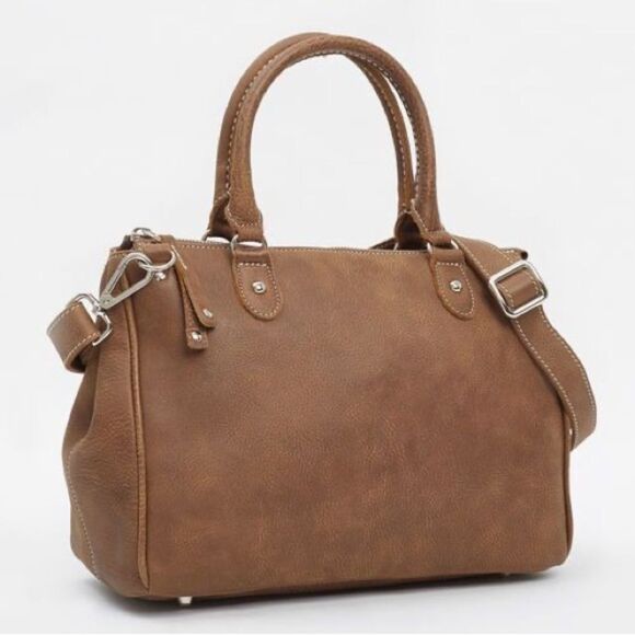 Roots Grace Tribe Leather Satchel Tote Shoulder Bag - Picture 1 of 16
